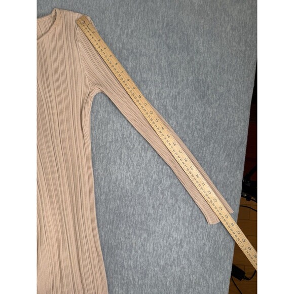New Princess Polly SZ  S Nude Body Con Dress Ribbed long sleeve - Picture 4 of 6